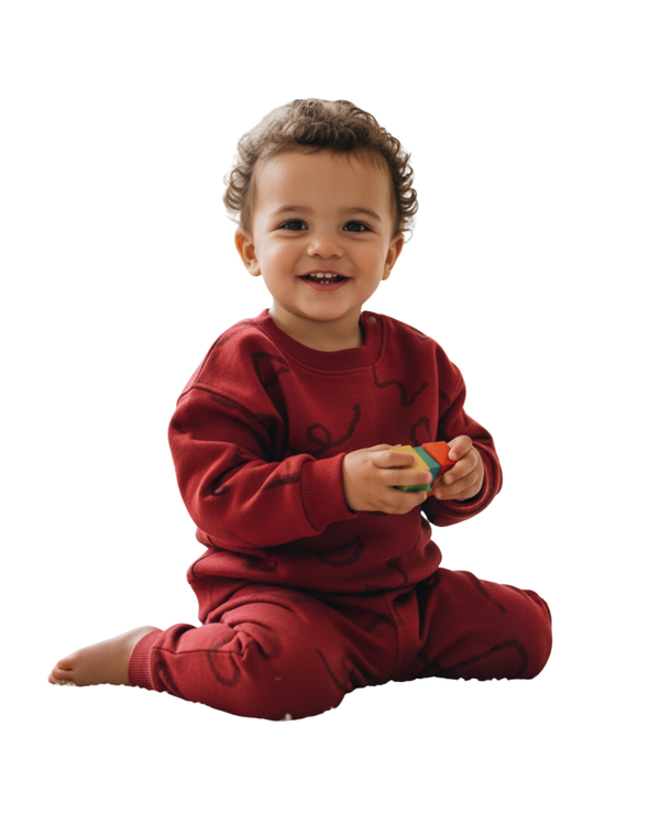 Red SweatShirt With SnapButtons