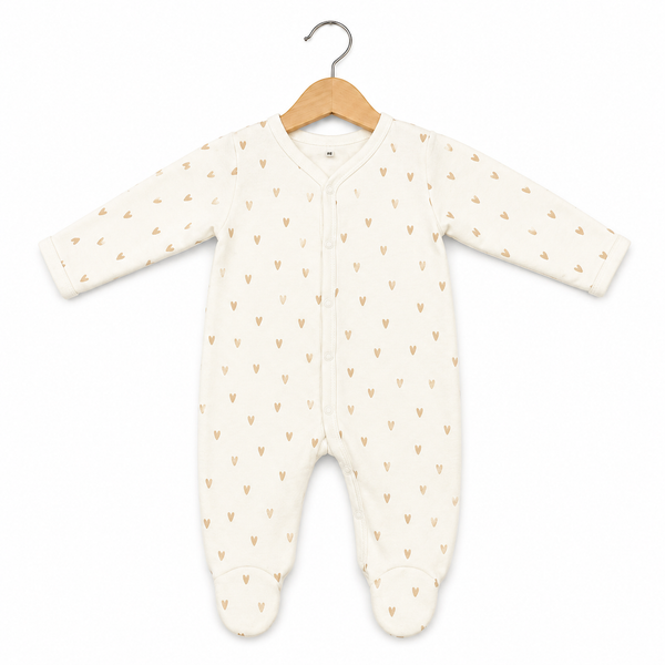 Heart Print Socks Romper – Baby Onesie