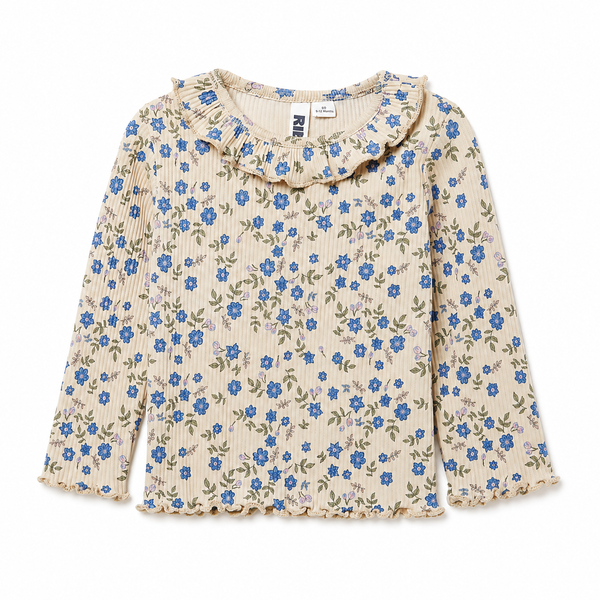 Floral Ribbed Top – Girls Ribbed Top