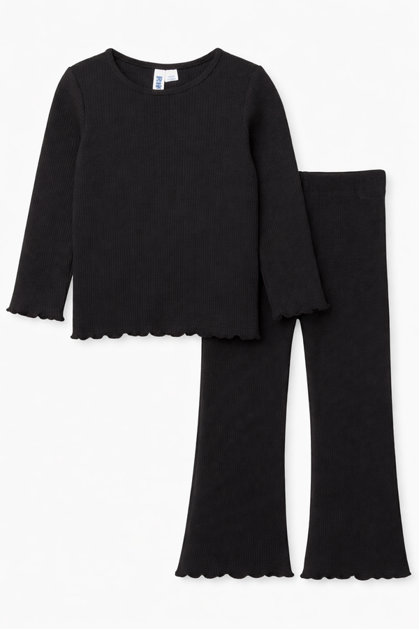 Black Top Curlededge and Playful 2 piece suit