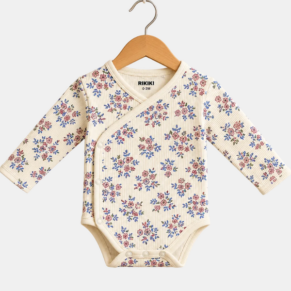 Flower Patterned ribbed romper