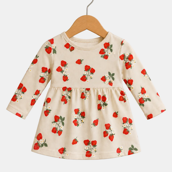 strawberry frog  dress for girls