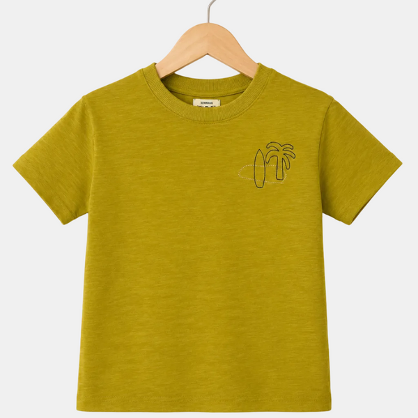 Yellow T.shirt with Embrioidery
