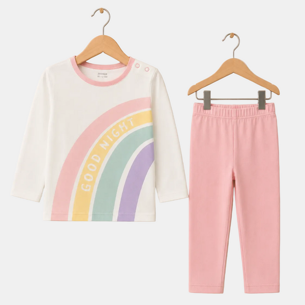Pink Rainbow Pajama Set